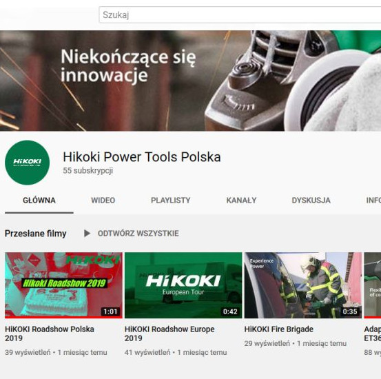 Kanał Hikoki Power Tools Polska